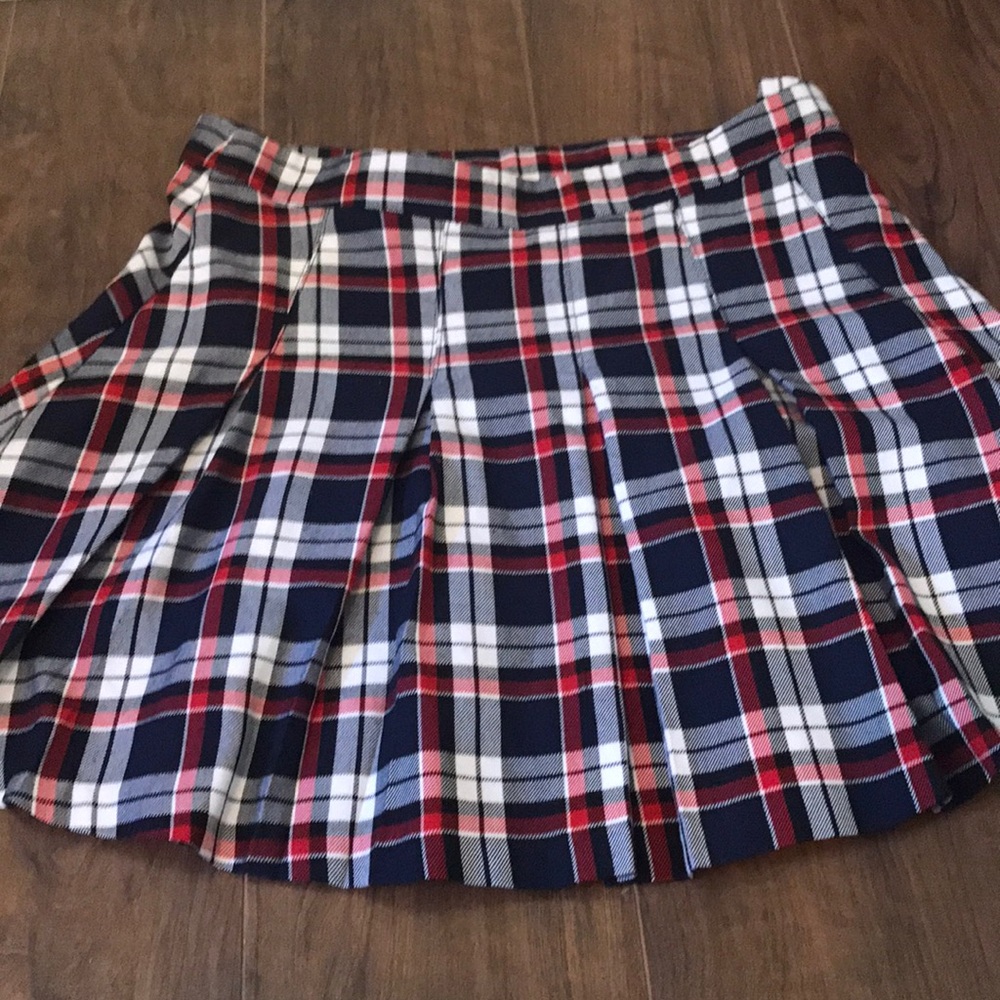 Plaid mini skirt